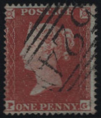 137941  1854 DIE 1 1D PL.190 (SG17)(PG) VERY FINE USED.