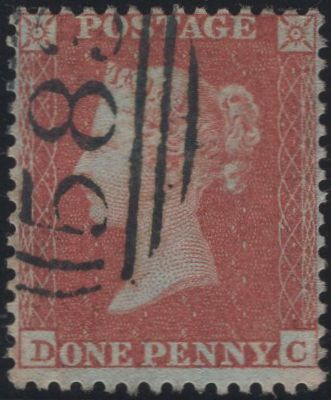 137967 1855 DIE 1 1D RES.PL.5 (SG22)(DC) FINE TO VERY FINE USED.