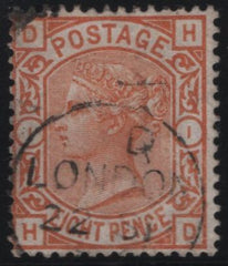 138006 1876 8D ORANGE (SG156) VERY FINE USED.