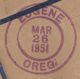 138008 1951 REGISTERED AIRMAIL LONDON TO USA WITH 2/6 YELLOW-GREEN (SG478b).