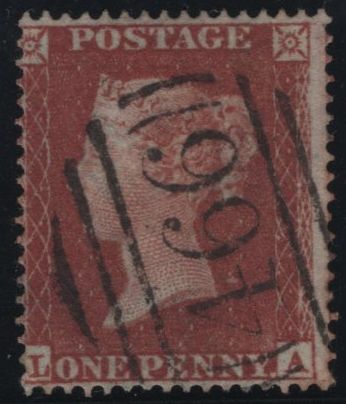 138014 1854 DIE1 1D PL.166 (SG17)(LA) FINE USED.