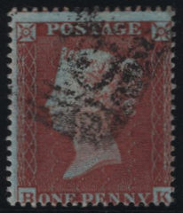 138019 1854 DIE 1 1D PL.155 (SG17)(BK) IN STATE THREE, GOOD TO FINE USED.