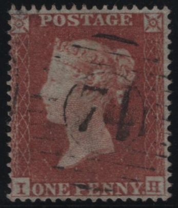 138026 1854 DIE 1 1D PL.172 (SG17)(IH) FINE TO VERY FINE USED.