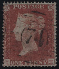 138026 1854 DIE 1 1D PL.172 (SG17)(IH) FINE TO VERY FINE USED.