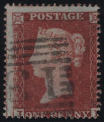 138027 1854 DIE 1 1D PL.197 (SG17)(II) USED.