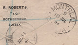 138045 1944 REGISTERED AIRMAIL LONDON TO CANADA WITH KGV1 2/6 YELLOW-GREEN (SG476b).