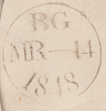 138052 1848 MAIL LONDON TO WELWYN WITH PAIR 1D PL.68 (SG8) AND 'Notting Hill' RECEIVERS HAND STAMP (L514/NOT4).