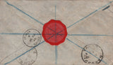 138063 1950 REGISTERED FRAGILE MAIL IPSWICH TO KENYA WITH KGVI ½D AND 6D.
