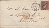 138069 1853 MAIL USED IN LONDON 1D PL.166 (SG8)(HF).