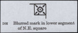 138095 1857 DIE 2 1D PL.52 (SG40) UNUSED WITH CONSTANT VARIETY AND BROKEN PERF VARIETY.