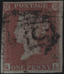 138108 1849 1D PL.98 (SG8)(QL) USED.