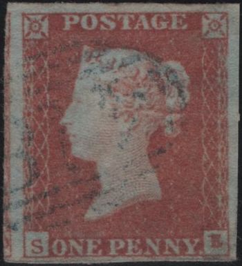 138109 1849 1D PL.98 (SG8)(SE) FINE USED.