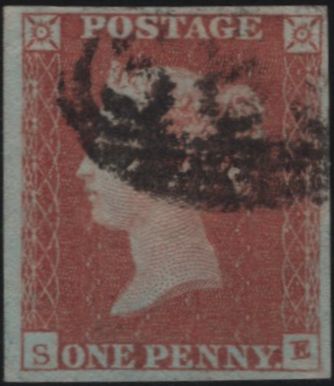 138110 1849 1D PL.98 (SG8)(SE) FINE USED.