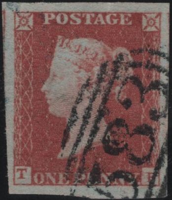 138111 1849 1D PL.98 (SG8)(TF) GOOD USED.