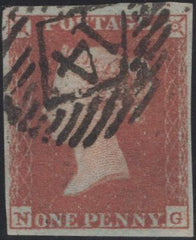 138114 1849 1D PL.98 (SG8)(NG) FINE USED.