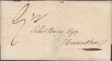 138148 1830 MAIL LONGTOWN, CUMBERLAND TO HAMILTON WITH 'LONGTOWN' HAND STAMP (CU332).