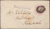 138150 1846 1D PINK ENVELOPE LONDON TO KENDAL.