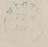 138165 1844 MAIL WIGTON, CUMBERLAND TO BRAMPTON WITH 1D CANCELLED '879' NUMERAL OF WIGTON.