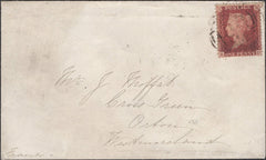 138186 1859 MAIL SHAP, WESTMORLAND TO ORTON WITH 'SHAP' UDC (19MM).