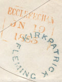138191 1855 MAIL KIRKPATRICK FLEMING, SCOTLAND TO ANNAN WITH 'KIRKPATRICK FLEMING' CIRCULAR UDC TYPE C3.