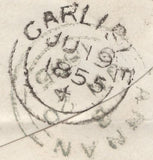138191 1855 MAIL KIRKPATRICK FLEMING, SCOTLAND TO ANNAN WITH 'KIRKPATRICK FLEMING' CIRCULAR UDC TYPE C3.