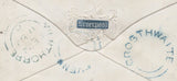 138195 1859 MAIL LIVERPOOL TO CROSTHWAITE, MILNTHORPE WITH 'CROSTHWAITE' AND 'LEVENS' UDCs, WESTMORLAND.