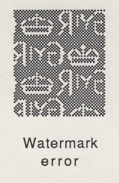 138240 1951 2D PALE RED-BROWN (SG506) USED EXAMPLE WITH ERROR OF WATERMARK AND SHOWING INCORRECT CROWN.