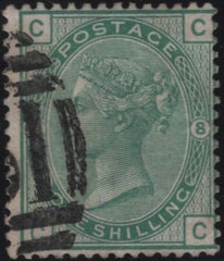 138270 1873 1S GREEN PL.8 (SG150)(CC) FINE USED.