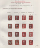 138282 1841-1861 STUDY OF THE FOUR ALPHABETS OF THE 1D RED ISSUE LETTERED AF-TF (79 STAMPS).