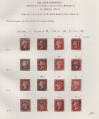 138282 1841-1861 STUDY OF THE FOUR ALPHABETS OF THE 1D RED ISSUE LETTERED AF-TF (79 STAMPS).