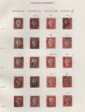 138282 1841-1861 STUDY OF THE FOUR ALPHABETS OF THE 1D RED ISSUE LETTERED AF-TF (79 STAMPS).