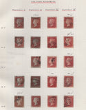 138282 1841-1861 STUDY OF THE FOUR ALPHABETS OF THE 1D RED ISSUE LETTERED AF-TF (79 STAMPS).