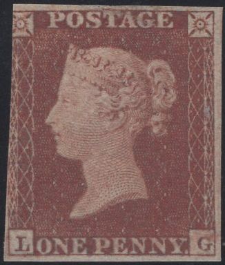 138345 1854 DIE 1 1D IMPERFORATE IMPRIMATUR FROM UNISSUED RESERVE PLATE ELEVEN.