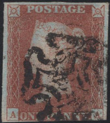 138367 1842 1D PL.26 (SG8)(AA) MISSING IMPRIMATUR LETTERING, USED.
