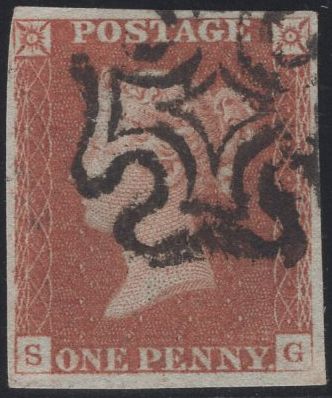 138374 1841 1D PL.21 (SG8)(SG) FINE USED.