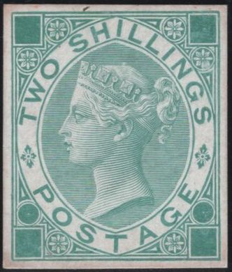 138414 1867 2S BLUE CUT DOWN DIE PROOF IN GREEN.