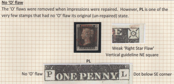138464 1840 1D BLACK PL.8 (SG2)(PL) FINE TO VERY FINE USED.