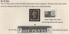 138464 1840 1D BLACK PL.8 (SG2)(PL) FINE TO VERY FINE USED.
