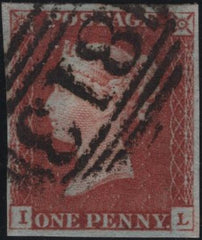 138474 1845 1D PL.60 (SG8)(IL) FINE USED.