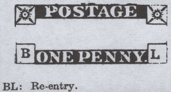 138521 1845 1D PL.59 (SG8)(BL RE-ENTRY SPEC BS48a) USED.