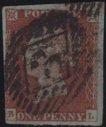 138521 1845 1D PL.59 (SG8)(BL RE-ENTRY SPEC BS48a) USED.