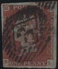 138521 1845 1D PL.59 (SG8)(BL RE-ENTRY SPEC BS48a) USED.