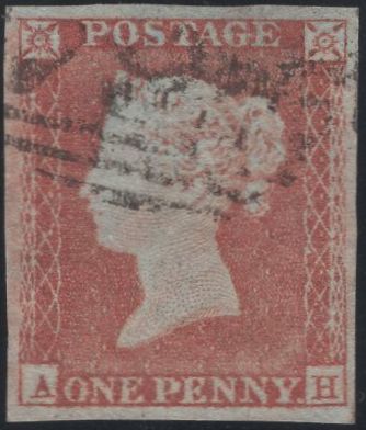 138533 1849 1D PL.98 WITH PLATE WEAR (SG9)(AH) FINE USED.