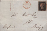 138536 THE 'SPILSBY' DOUBLE STRIKE OF THE MALTESE CROSS, ON 1840 1D BLACK USAGE AND 1842 1D PINK USAGE.