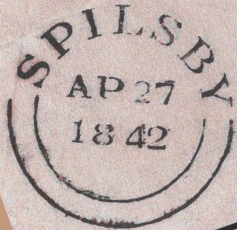 138536 THE 'SPILSBY' DOUBLE STRIKE OF THE MALTESE CROSS, ON 1840 1D BLACK USAGE AND 1842 1D PINK USAGE.