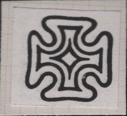 138561 1843 MAIL GREENOCK TO GLASGOW WITH 1D PL.26 (SG8) DISTINCTIVE MALTESE CROSS OF GREENOCK (B1tm).