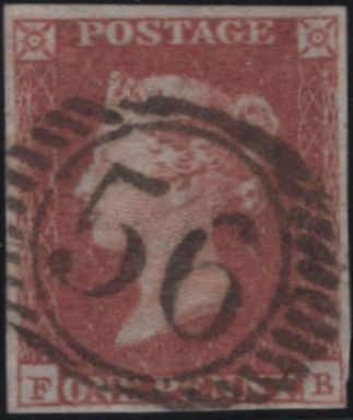 138570 1849 1D PL.98 (SG8)(FB) GOOD USED.