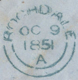 138578 1851 PIECE WITH 1D PL.112 (SG8)(MB) FINE TO VERY FINE USED.