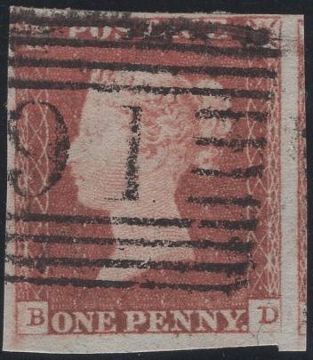 138588 1847 1D PL.76 (SG8)(BD RE-ENTRY SPEC BS65a) FINE USED.