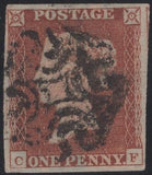 138595 1841 1D PL.17 (SG8) MATCHED PAIR LETTERED CF IN STATE ONE AND STATE TWO (SPEC BS6h).